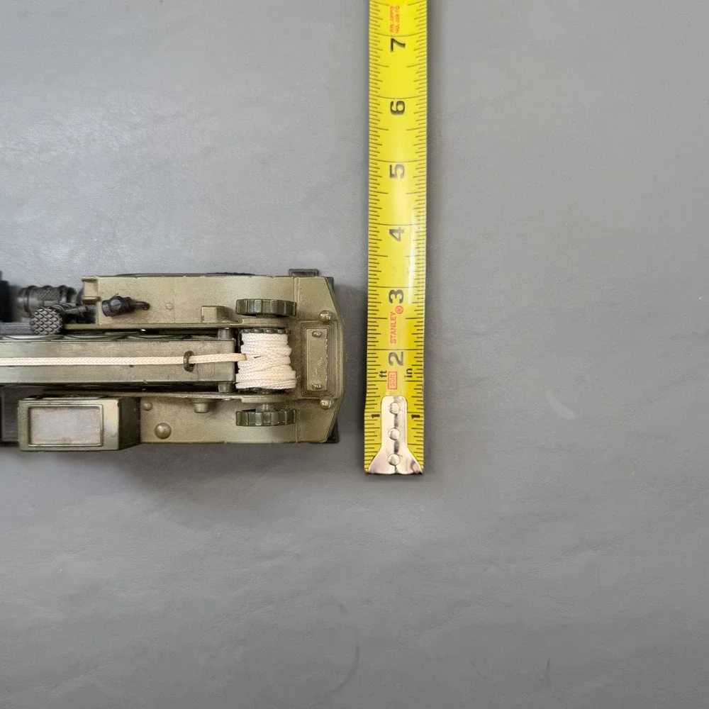 Vintage Military Construction Crane Truck No. 76101 Die-Cast Plastic 12-Wheel VG
